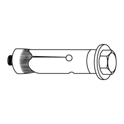 Bucha Redchap com Parafuso LV041 M12X110-16 AG 6.8 Zincado Branco CHEMITOOL FASTENERS