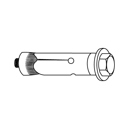 Bucha Redchap com Parafuso LV041 M12X110-16 AG 6.8 Zincado Branco CHEMITOOL FASTENERS