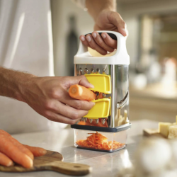 Box Grater with Precision Food-Grip Yellow - Multi-Grip
