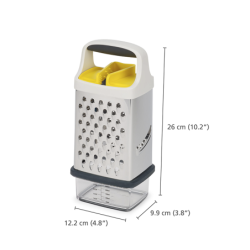Box Grater with Precision Food-Grip Yellow - Multi-Grip