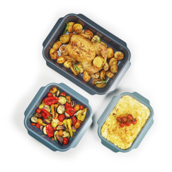 Conjunto de 3 Assadeiras Azul - Nest Oven