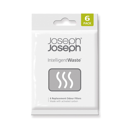 6 Replacement Odour Filters Black