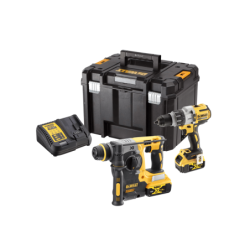 Kit duplo sem Escova XR 18V ​​(2 x 5 Ah)(DCD996 + DCH273 + 2 BAT. 5,0) DEWALT