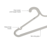 Set of 5 Anti-Tangle Clothes Hangers Ecru - Orderly