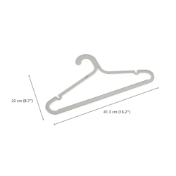 Set of 5 Anti-Tangle Clothes Hangers Ecru - Orderly