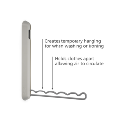 Retractable Hanging Rail Ecru - Orderly