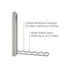 Retractable Hanging Rail Ecru - Orderly