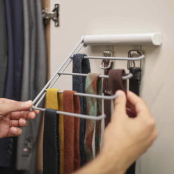 Belt, Tie & Scarf Hanging Rail Ecru - Orderly