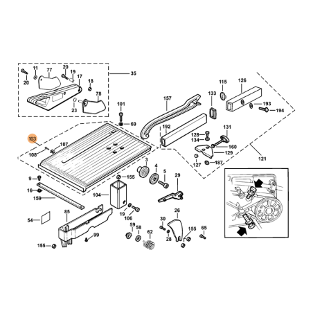 S/A  UPPER TABLE DW711