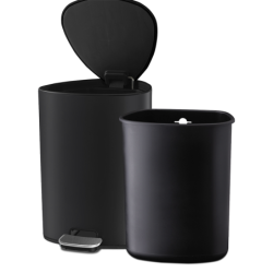 Balde do Lixo com Pedal 5L Preto Mate - Easystore