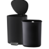 Balde do Lixo com Pedal 5L Preto Mate - Easystore