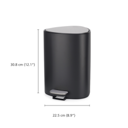 Balde do Lixo com Pedal 5L Preto Mate - Easystore