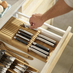 Large 2-tier Knife Organiser - Drawerstore Bamboo