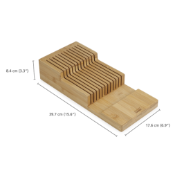 Large 2-tier Knife Organiser - Drawerstore Bamboo