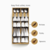 Organizador de Talheres Compacto Grande - DrawerStore Bamboo