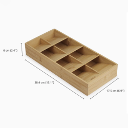 Organizador de Cubiertos Grande - DrawerStore Bamboo