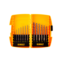 DeWalt Though Case with 13 cobalt tip drills 4, 1.5, 2, 2.5, 3, 3.2, 4, 4.5, 5, 5.5, 6, 6.5, 7