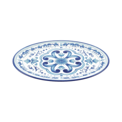 Large Oval Tray - Blues