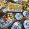 Large Oval Tray - Blues