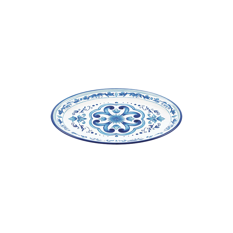 Small Oval Tray - Blues