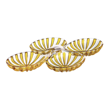 Set of 2 Hors D'Oeuvres Dishes Amber - DolceVita
