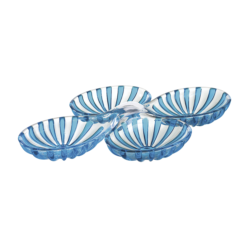 Conjunto de 2 Pratos de Aperitivos Turquesa - DolceVita Conjunto de 2 Pratos de Aperitivos Turquesa - DolceVita