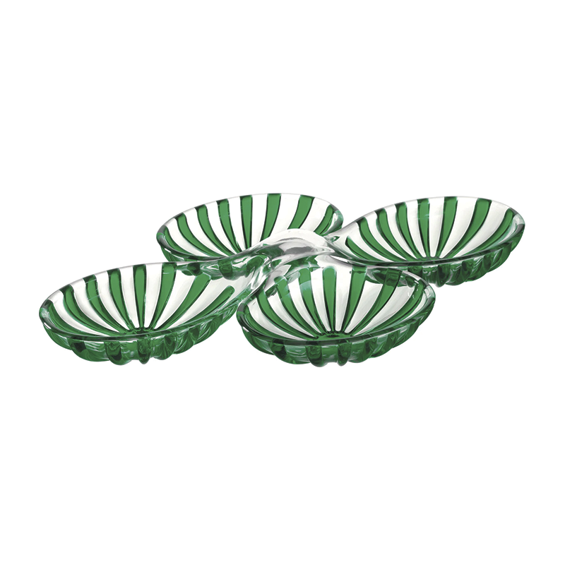 Set of 2 Hors D'Oeuvres Dishes Emerald - DolceVita