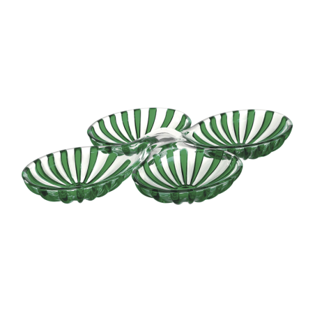 Set of 2 Hors D'Oeuvres Dishes Emerald - DolceVita