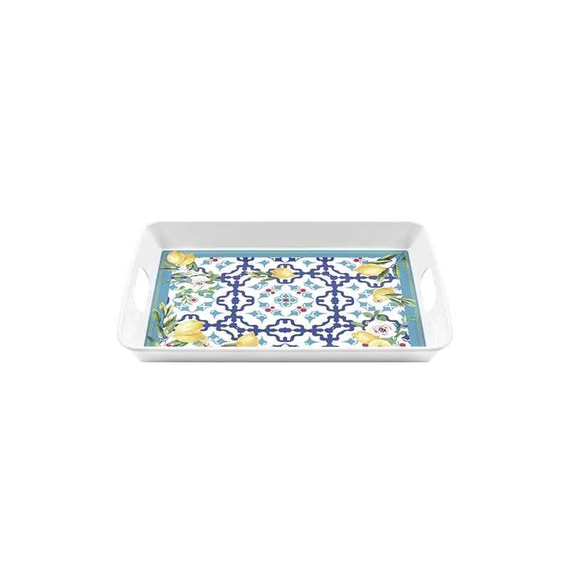 Rectangular Tray with Handle - Flower&Lemon