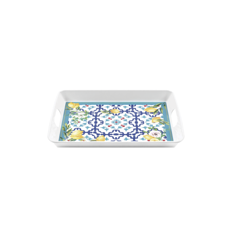 Rectangular Tray with Handle - Flower&Lemon