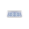 Rectangular Tray with Handle - Blues