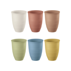 Set of 6 Tall Tumblers Assorted - Tierra