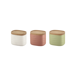 Set of 3 Storage Jars Assorted - Tierra
