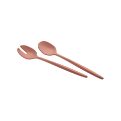 Cubiertos de Ensalada Terracota Oscuro - Tierra