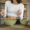 Bol L con Tapa Verde Claro - Tierra