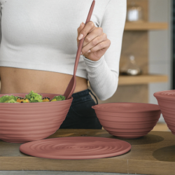 Bowl M with Lid Dark Terracotta - Tierra