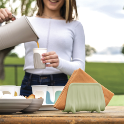 Table Napkin Holder Light Grey - Tierra