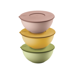 Set of 3 Containers with Lid 16cm Assorted - Everywhere Bio