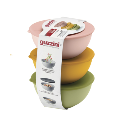 Set of 3 Containers with Lid 16cm Assorted - Everywhere Bio
