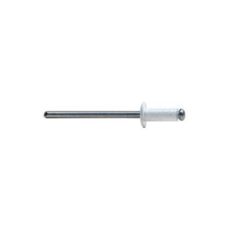 Rebite Standard Alumínio/Aço 4x6mm Branco BRALO