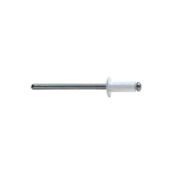 Rebite Standard Alumínio/Aço 4,8x10mm Branco BRALO