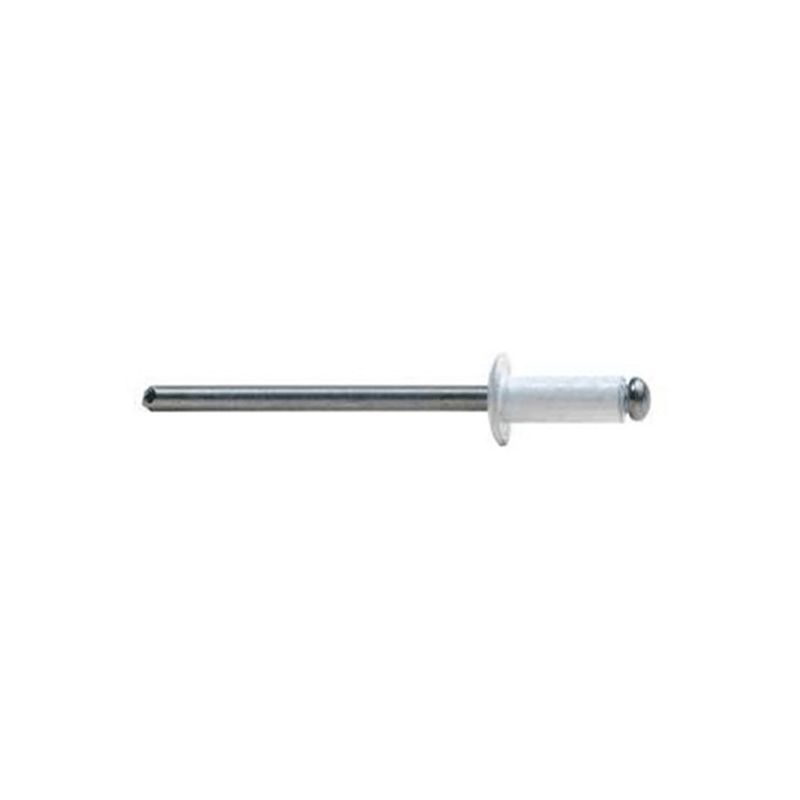 Rebite Standard Alumínio/Aço 4,8x10mm Branco BRALO