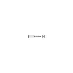 CHEMITOOL FASTENERS Slotted Countersunk Head Wood Screw DIN 97 7/8X8 4.8 Yellow Passivated