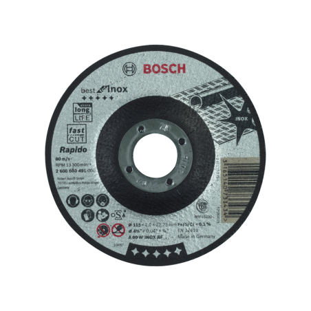 Corte côncavo Best Inox-Rapido: 115x1mm