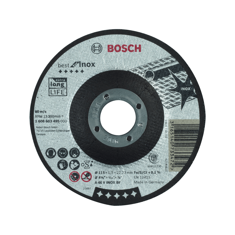 Corte côncavo Best Inox: 115x1,5mm Corte côncavo Best Inox: 115x1,5mm