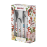 24-Piece Cutlery Set Clear Red - Flower&Lemón