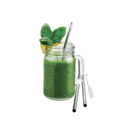 Conjunto de 4 Palhinhas Inox 18cm - Future
