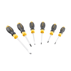 Set of 6 CUSHION GRIP™ Phillips Screwdrivers Parallel Extended STANLEY
