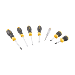 Set of 7 CUSHION GRIP™ Phillips Extended Screwdrivers with Voltage Tester STANLEY