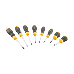 Set of 8 CUSHION GRIP™ Phillips Screwdrivers Parallel Extended STANLEY
